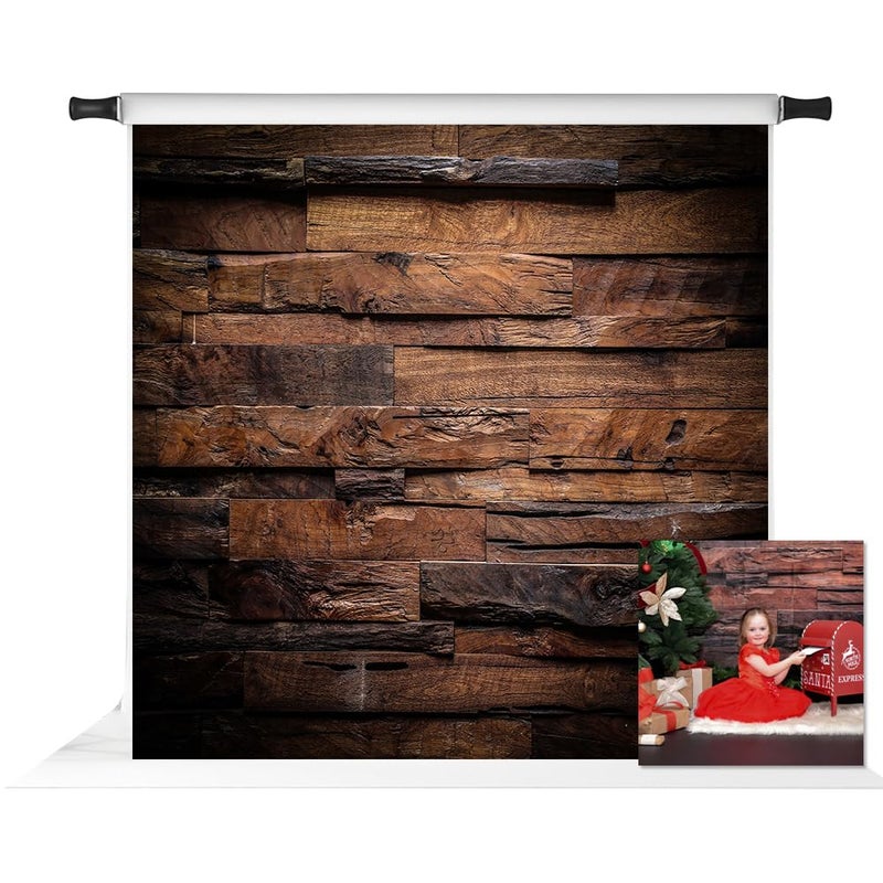 Kate 8x8ft Vintage Rustic Wood Photography Backdrop Brown Retro Shiplap Backdrops for Photography Photo Studio Props - Image 1